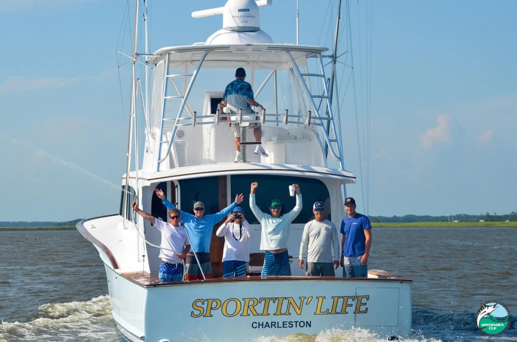 Sportin' Life crew celebrating Governor's Cup win