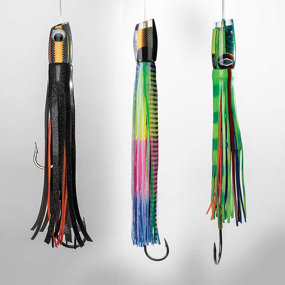 three fishing lures