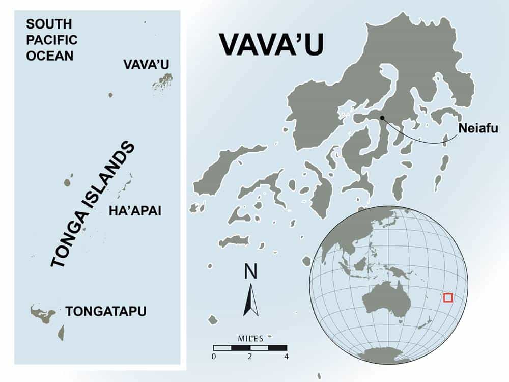 tonga islands map