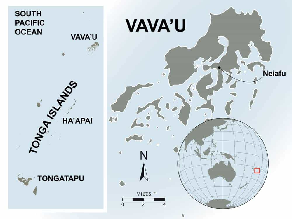 tonga islands map