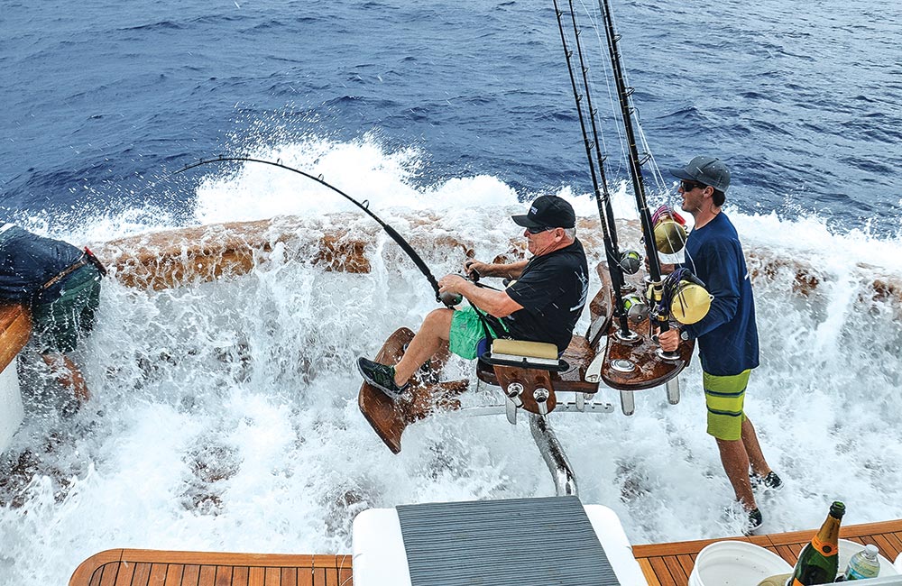 frank rodriguez fighting a blue marlin on fa la me