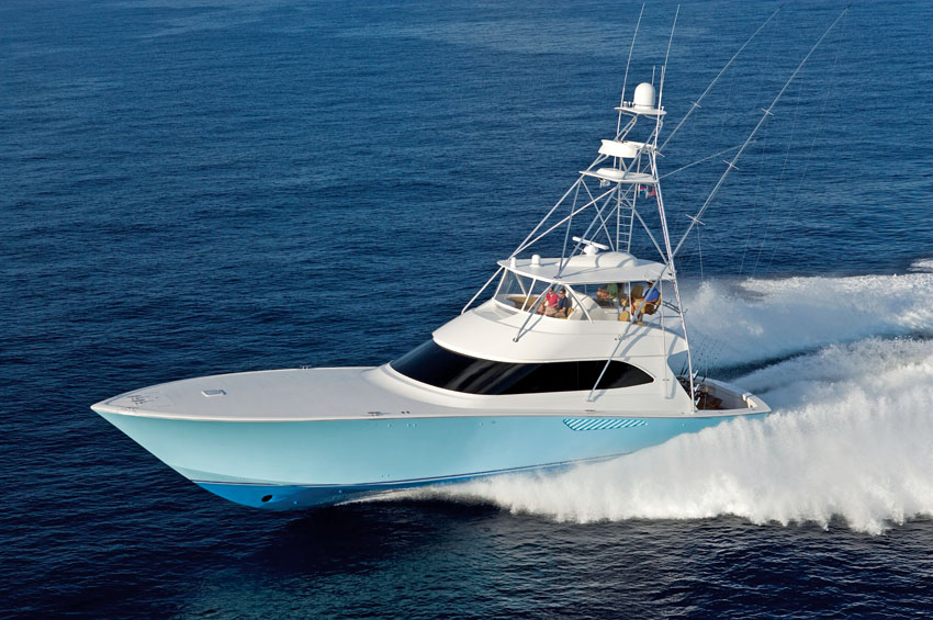tuna tower on sport-fishing boat