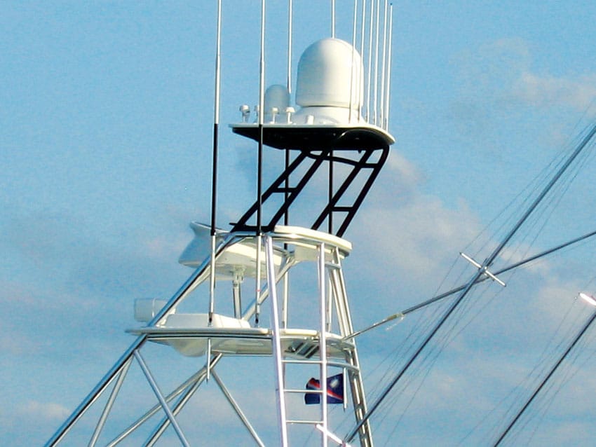 tuna towers on sport-fishing boats
