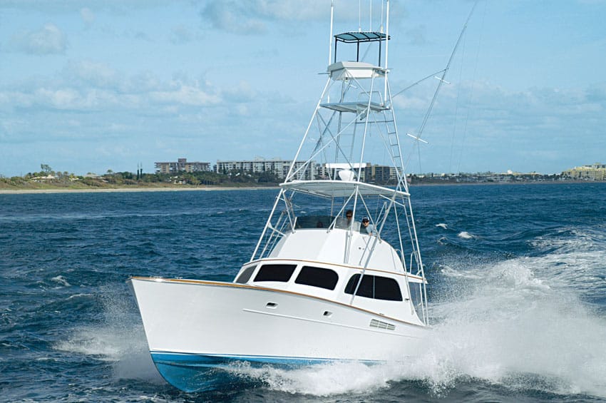 tuna tower on sport-fishing boat