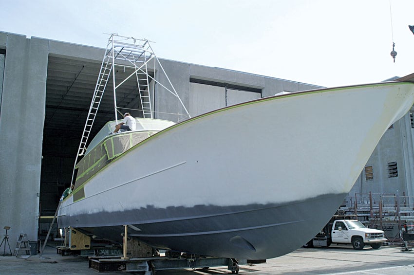 tuna towers on sport-fishing boat