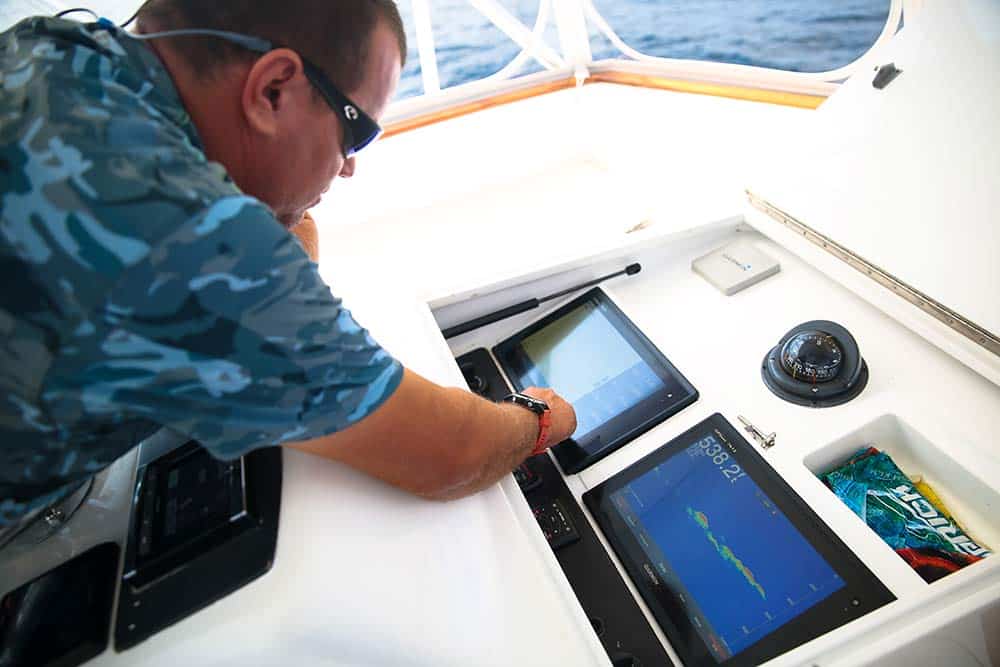 using chirp sonar to mark billfish