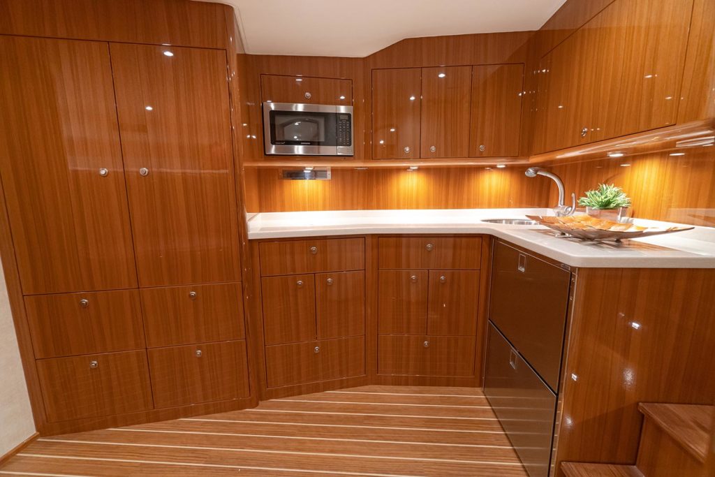 Interior kitchen of the Viking 46 Billfish.