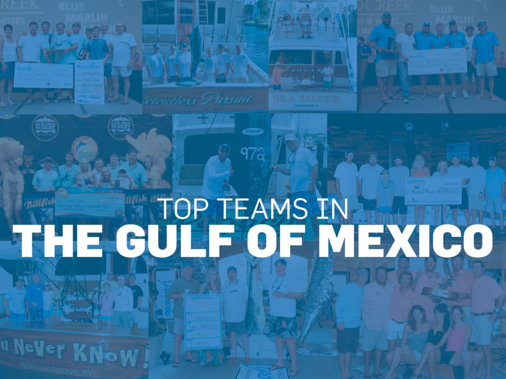 Top tournament teams in the Gulf of Mexico fishing for marlin and sailfish