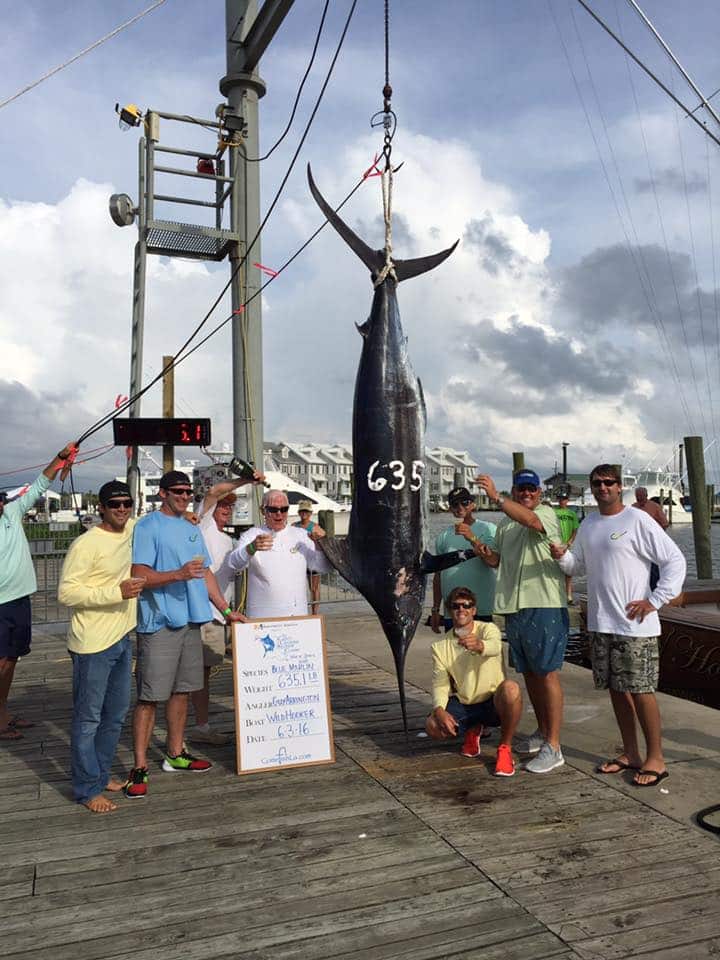 2016 Cajun Canyons Wild Hooker second place blue marlin