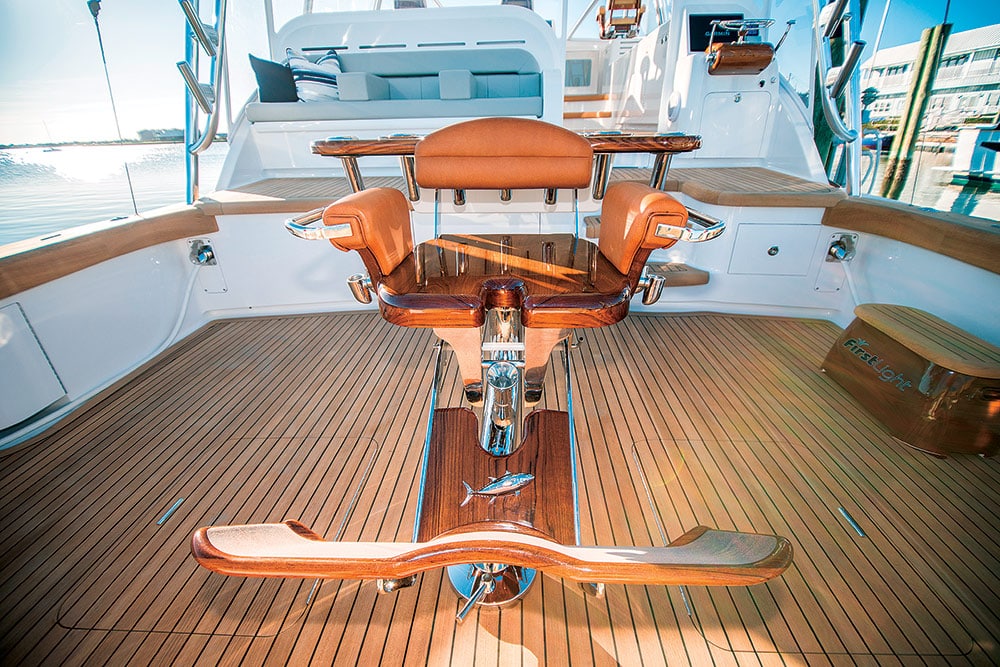 winter custom yachts first light fighting chair