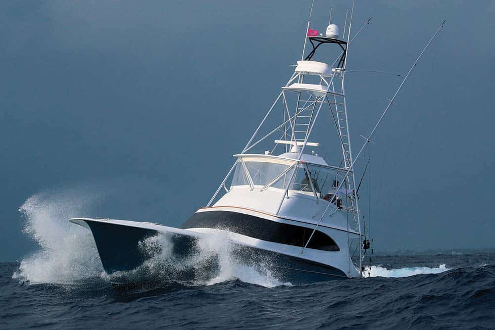 yacht on rough waters