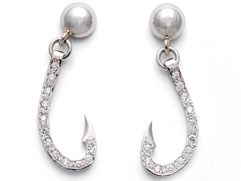 Diamond Hook Earrings