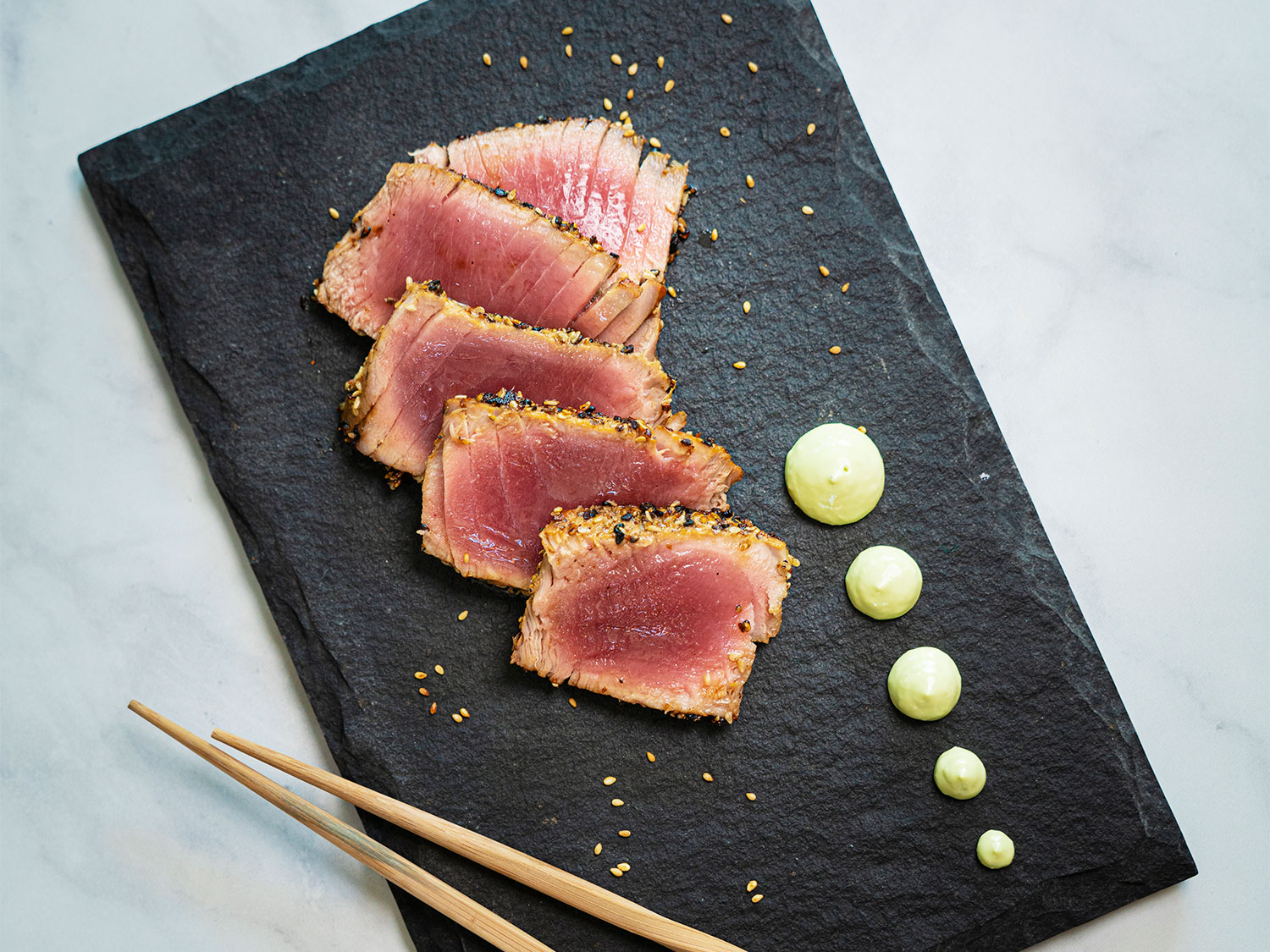 Seared Tuna with Sesame, Black Pepper and Coriander Crust Recipe Marlin