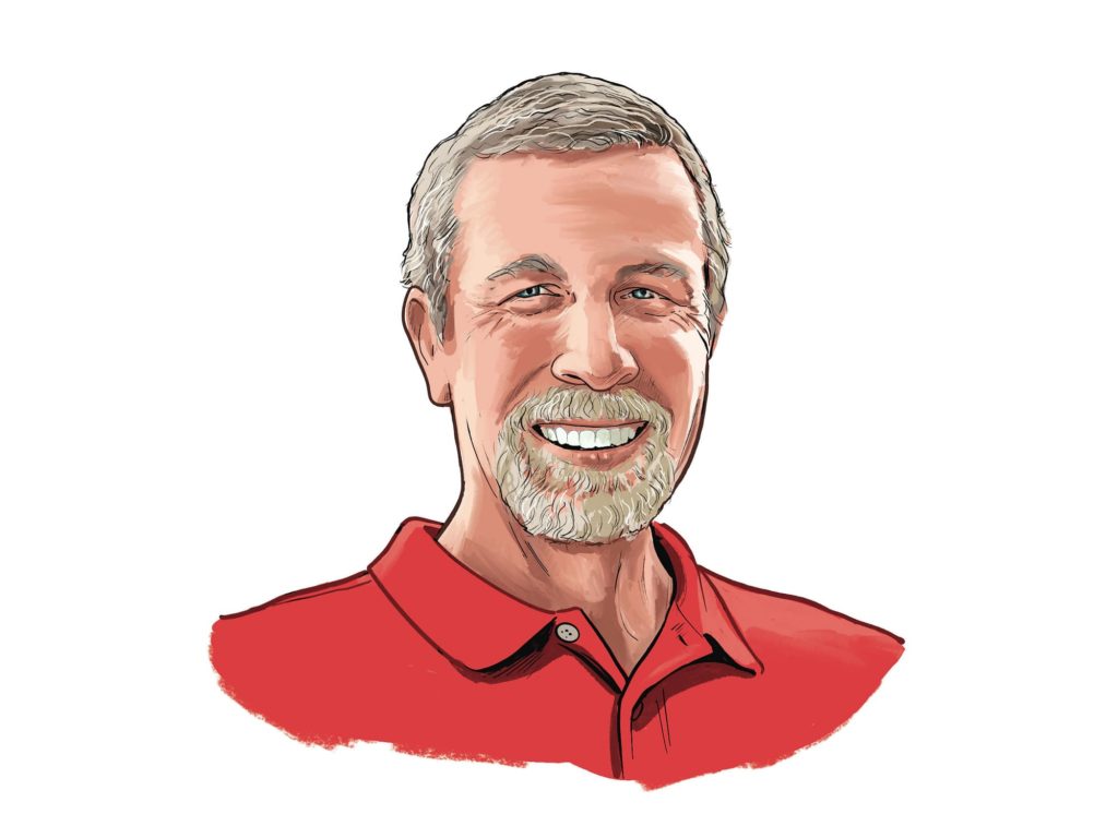 Illustration of Kevin Falvey