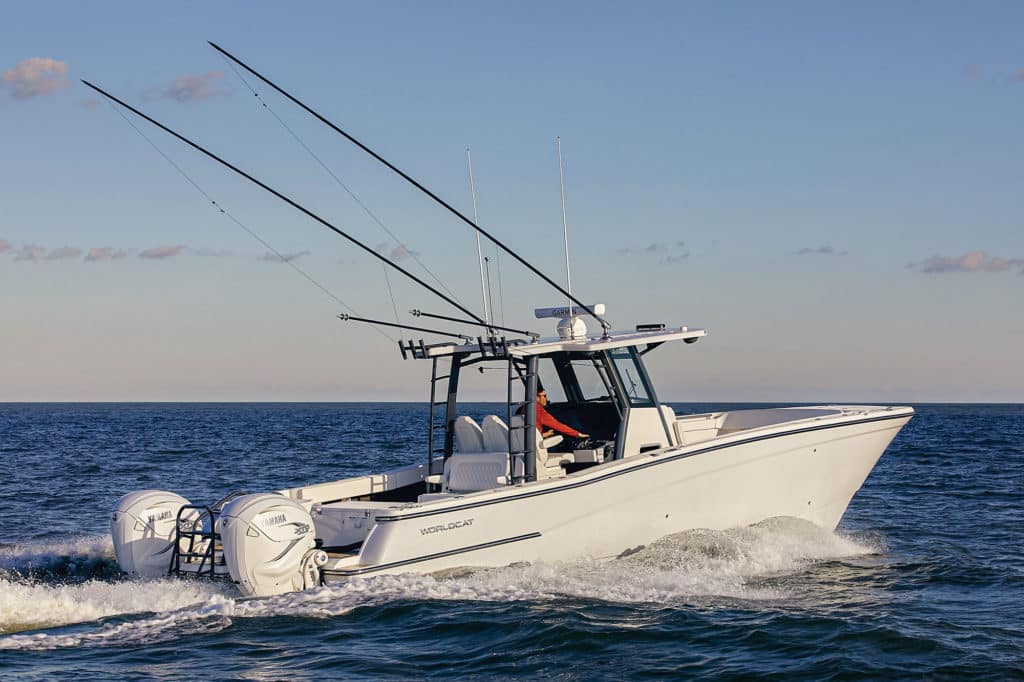 The World Cat 400CC offshore fishing boat.