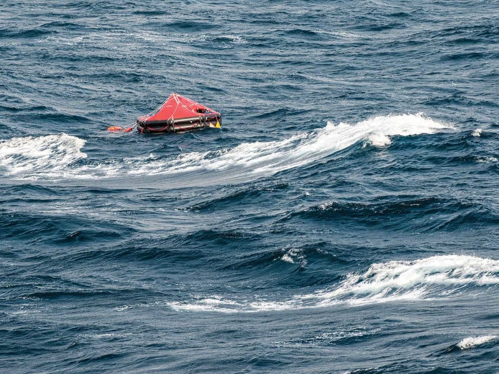 A life racket on the open ocean.