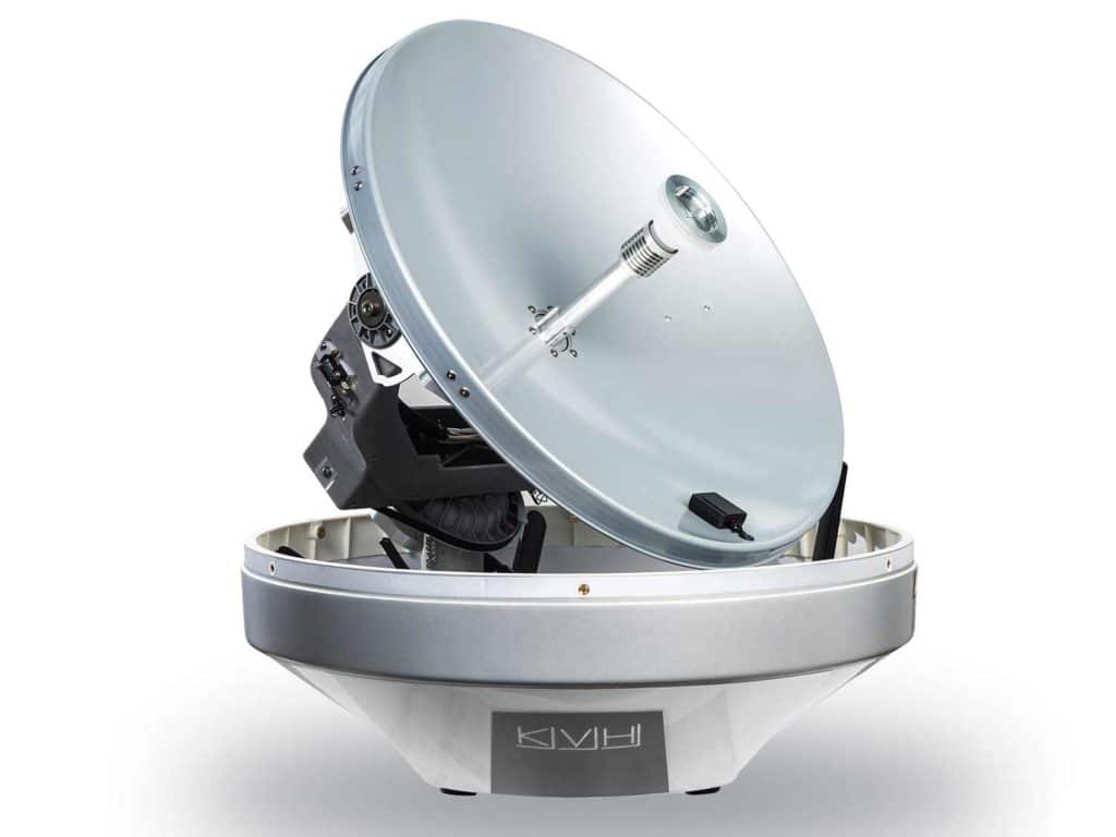 A KVH satellite dish.