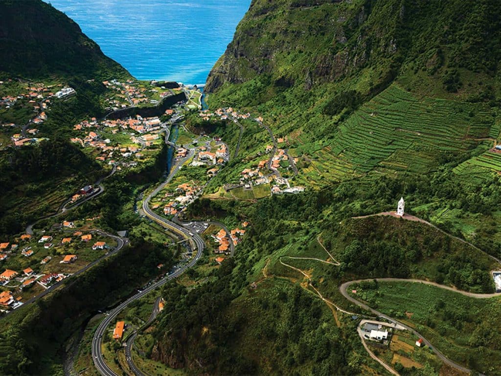 Aerial view of Madeira.