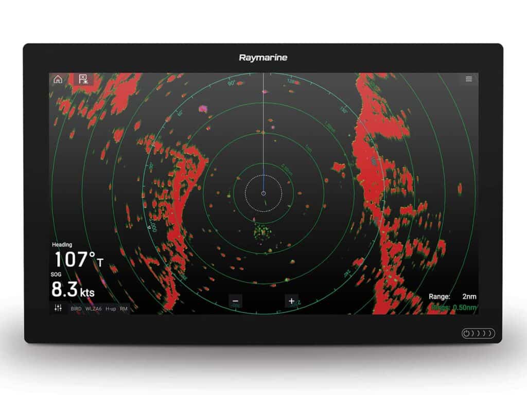 An electronic Raymarine display.