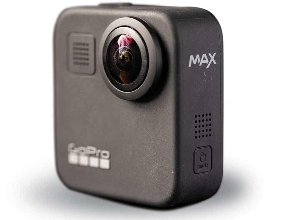 GoPro Max Camera isolated on a white background.