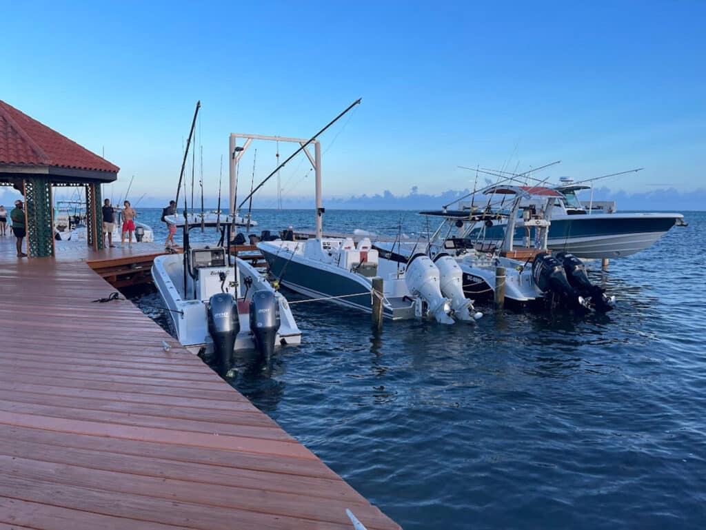 Fishing boats at the Grand Caribe