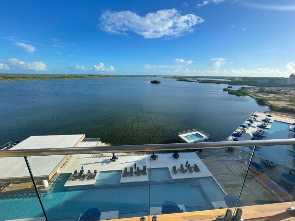 Room with a water view at the Grand Caribe