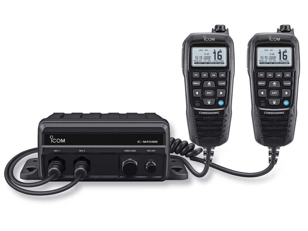 Icom M410BB isolated on a white background.