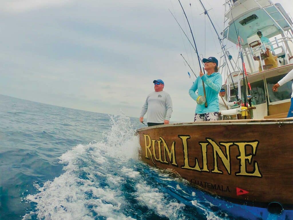 Capt. Jen Copeland instructing during a Marlin Expeditions venture in Guatemala.