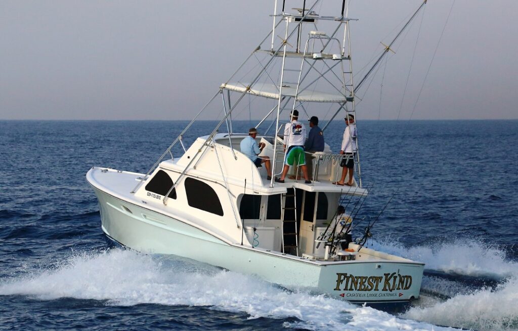 Finest Kind is a 40-foot Whiticar and a legendary sport-fishing machine. She offers a fast, comfortable ride thanks to dual Cummins Diamond Series 450-horsepower engines and a climate-controlled cabin.