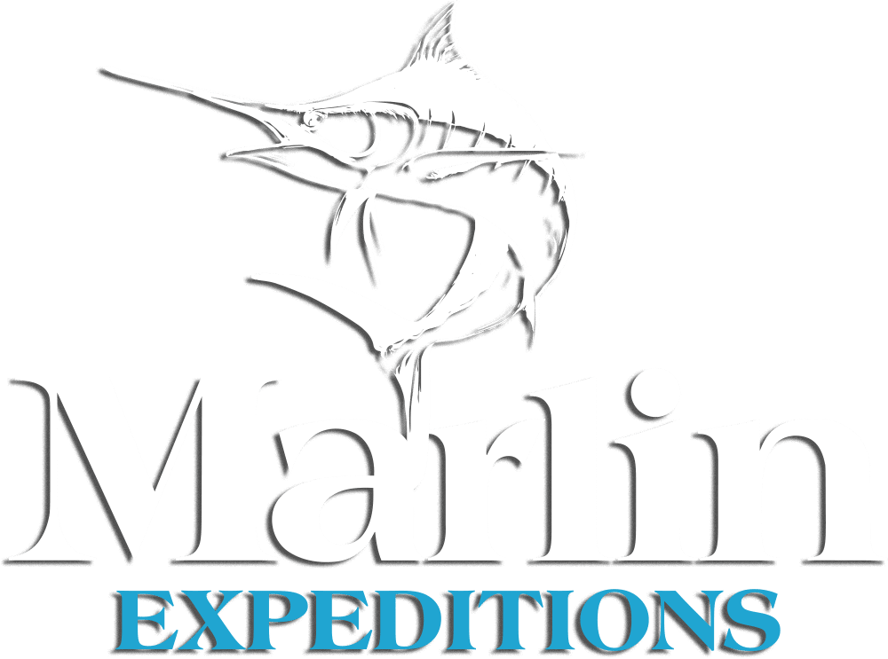 Marlin Expeditions logo in white.