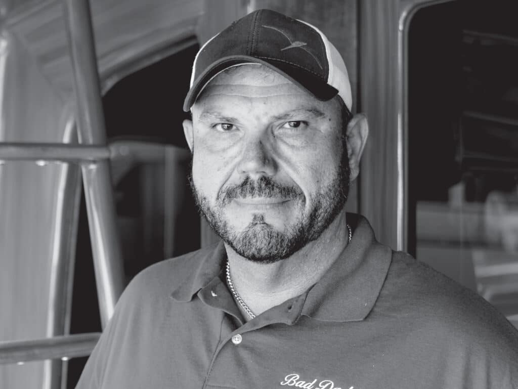 Black and white image of Capt. Jason Walcott.