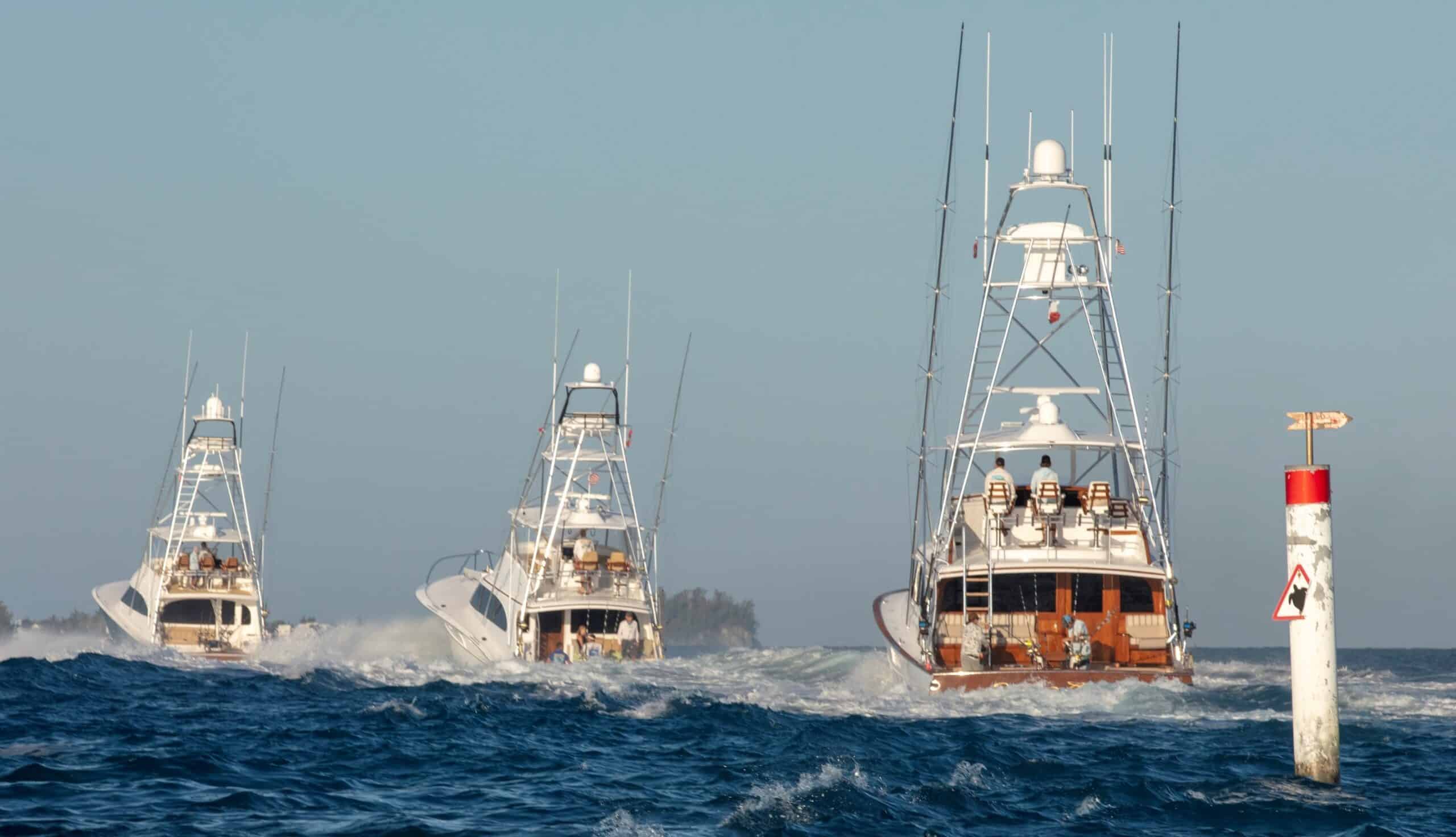 Sport-fishing boats in Bermuda