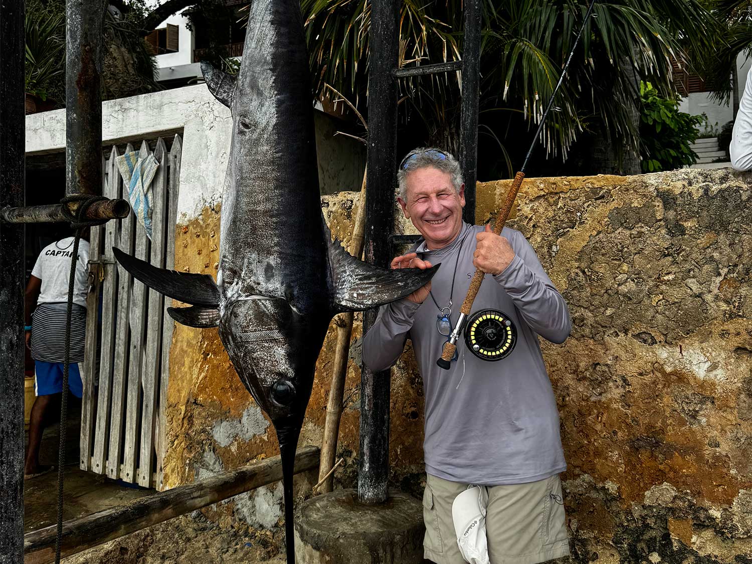 Angler Records First Ever 100 Pound Swordfish On Fly Tackle Marlin Jeremy Block Swordfish Weigh In