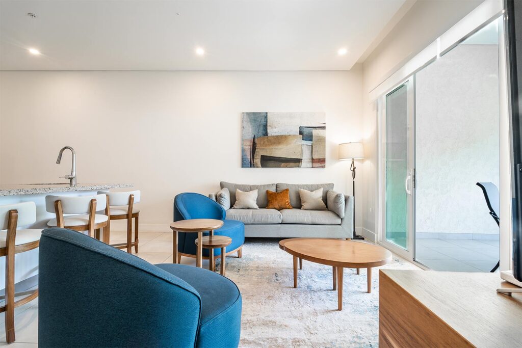 Villa living room at Marina Flamingo