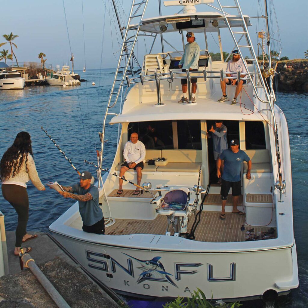 Team Snafu preparing for a day of fishing.