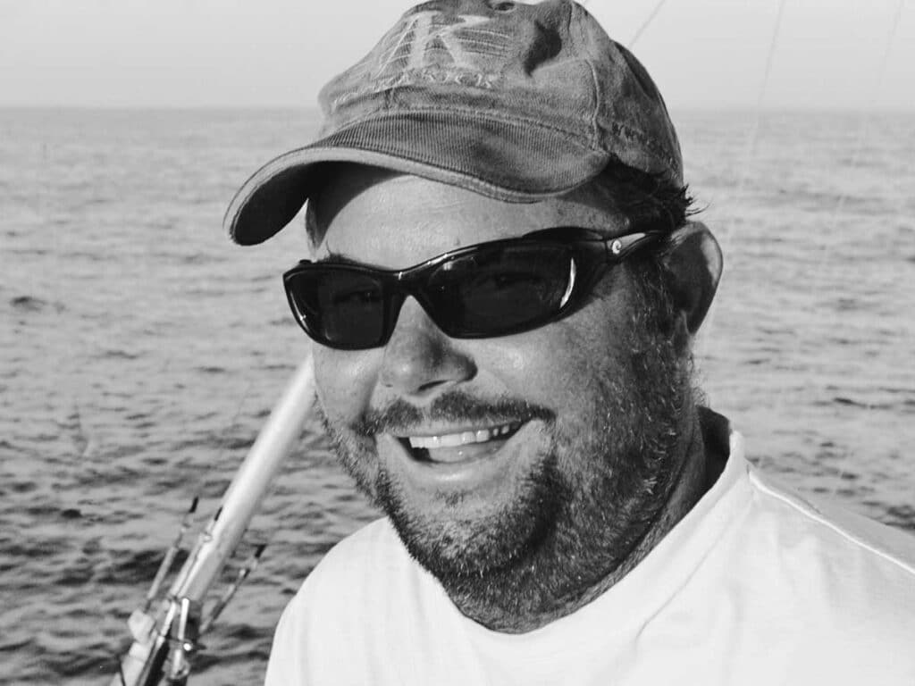 A black and white image of Capt. Rob Hellier