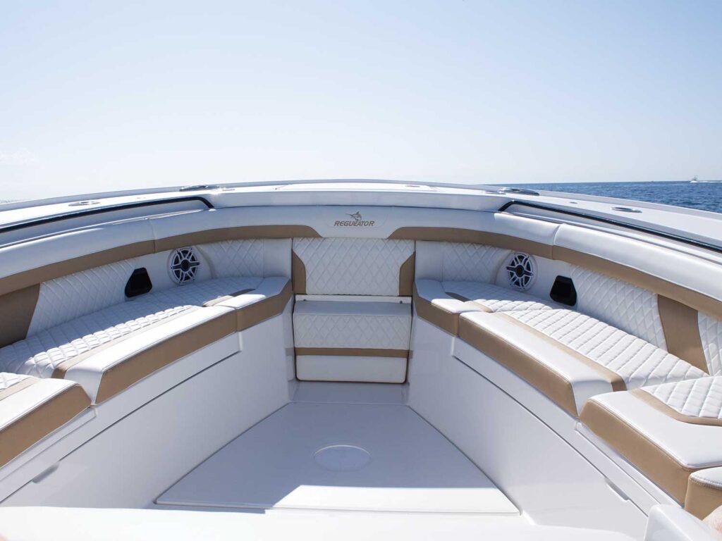 The forward seating of the Regulator 35 Center Console