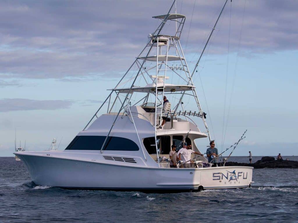 Team SNAFU aboard their sport-fishing boat.