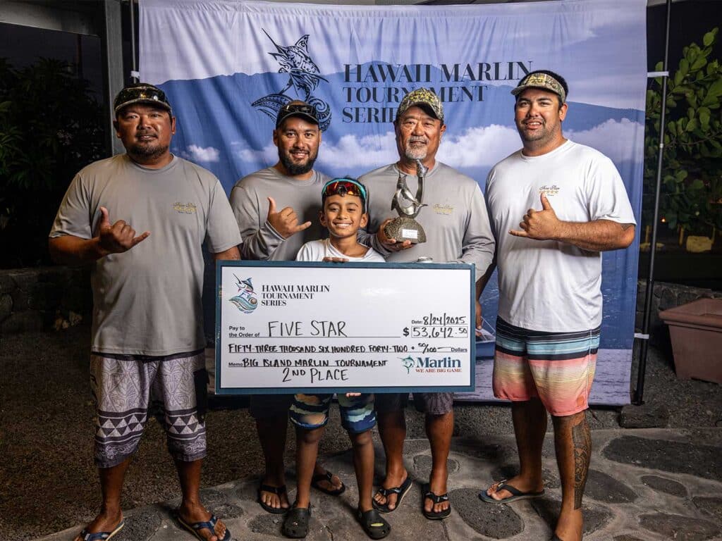 Team Five Star at the 2025 HMTS Big Island Marlin Tournament
