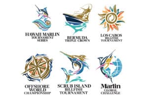 A collage of Marlin Tournament logos
