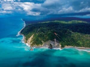 Aerial view of the Osa Peninsula.