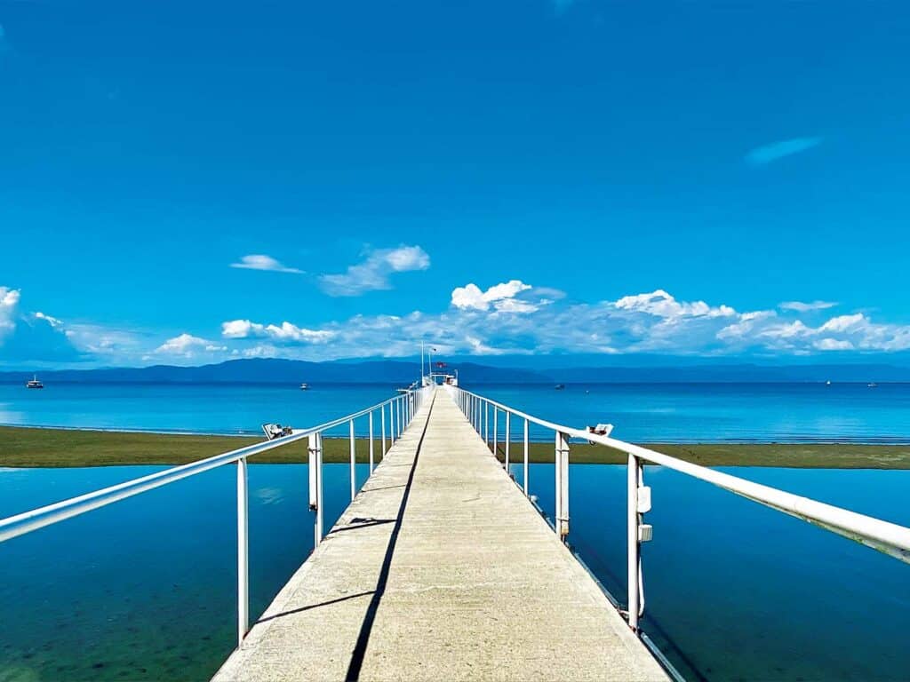 View of a long pier on the Osa Peninsula