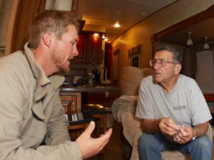 Jack Vitek speaking with Ken Fraser