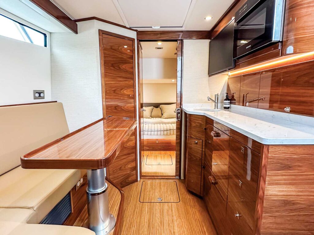 Valhalla Boatworks 55 Center console interior.