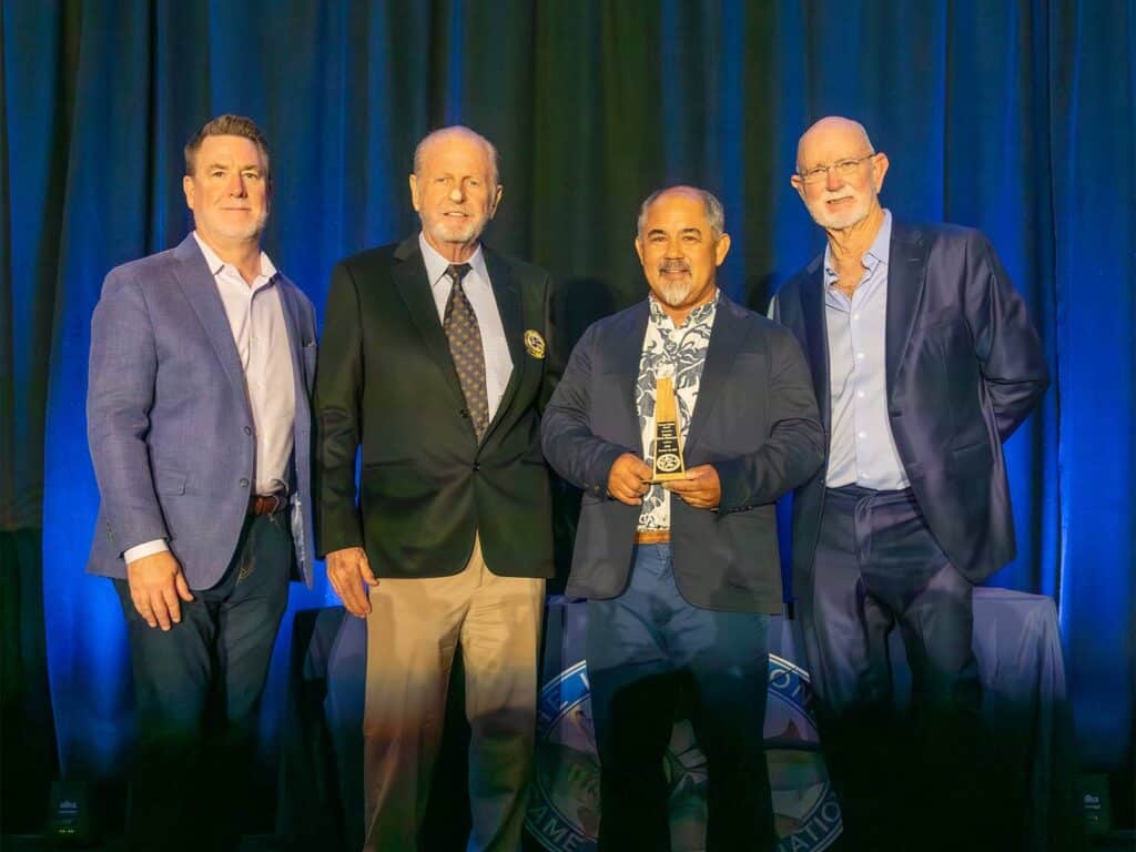 Capt. Kevin Nakamaru at the 2025 IGFA Tommy Gifford Awards.