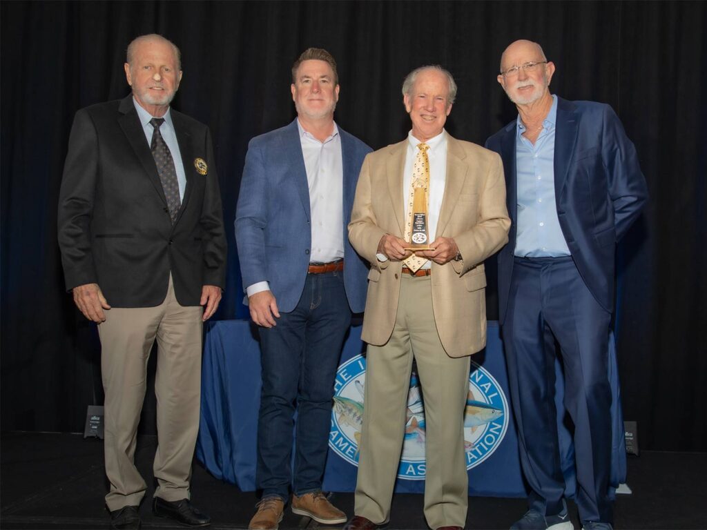 Capt. Paul Dixon at the 2025 IGFA Tommy Gifford Awards.