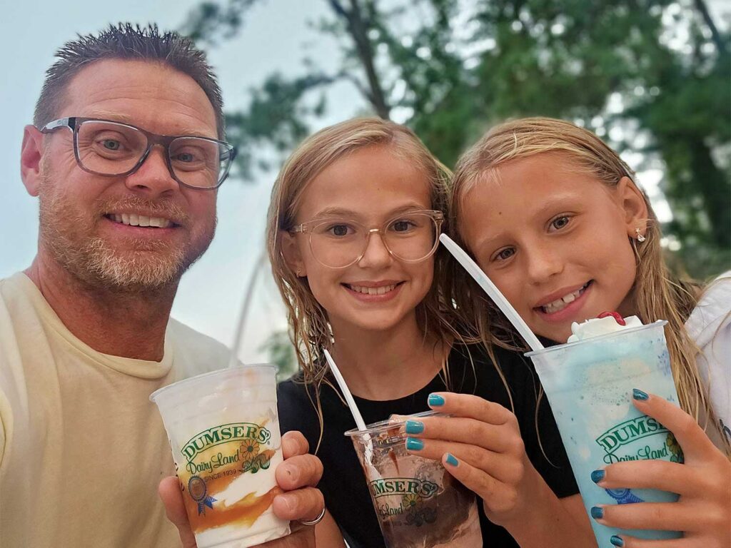 Capt. Chris Kubik and his two daughters