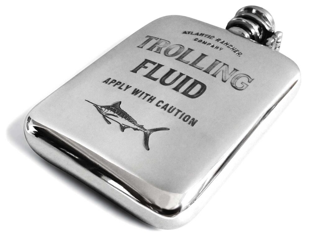 Atlantic Rancher Trolling Fluid Pewter Flask
