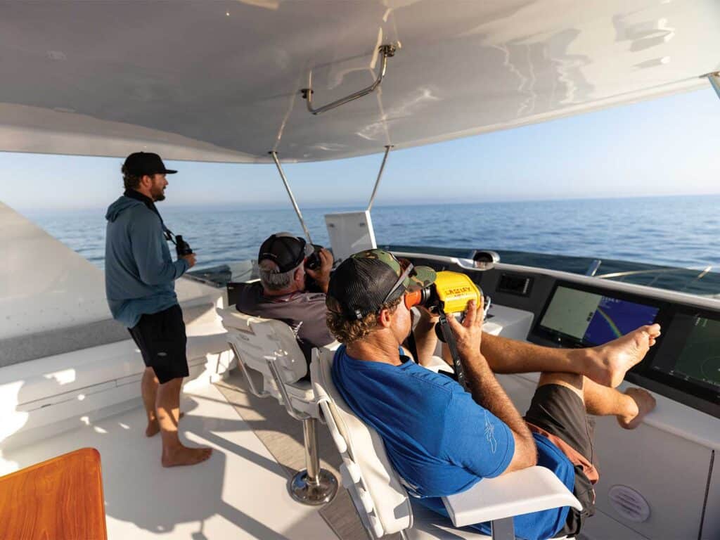 A sport-fishing team at the helm of Bad Company