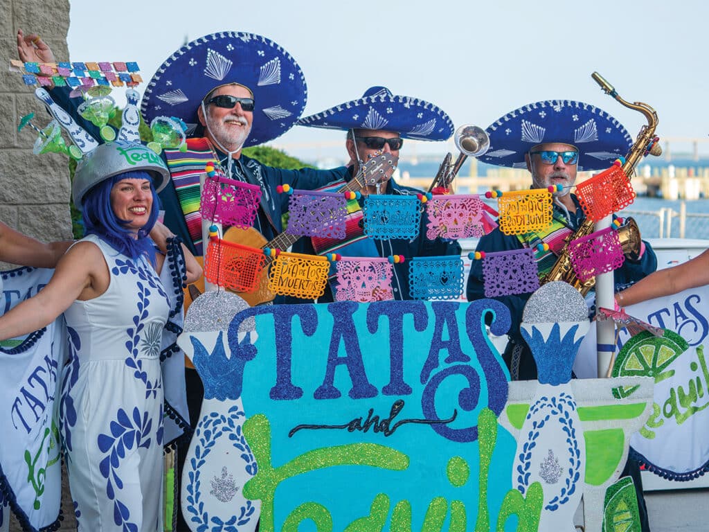 Attendees of the Big Rock Blue Marlin Tournament dressed up in costume.